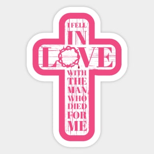 I Fell In Love With The Med Who Died For Me Shirt Sticker